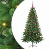vidaXL Božično drevo med 150 LED z stojalom Zelena 150 cm PE