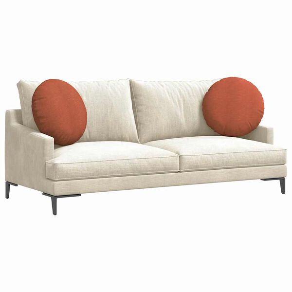 vidaXL Sedežne blazine 2 pcs Rdeče oranžna &Oslash; 50 cm Žametna tkanina