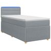 vidaXL Postelja boxspring z vzmetnico Svetlo siva 80 x 200 cm Blago