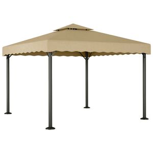 vidaXL Paviljon taupe 3x3 m aluminij in jeklo