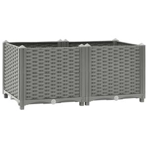 vidaXL Visoka greda 80x40x38 cm polipropilen