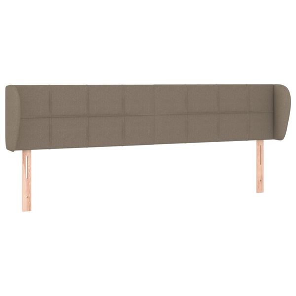 vidaXL Vzglavje z u&scaron;esi taupe 203x23x78/88 cm blago