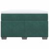 vidaXL Box spring postelja z vzmetnico temno zelen 120x190 cm žamet