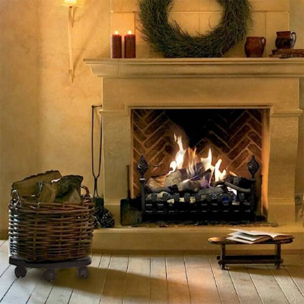 vidaXL Vozički za rastline s kolesi 3 kosi premer 30 cm črn 170 kg