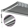 vidaXL Avtomatsko zložljiva tenda z LED antracit in bela 450x350 cm