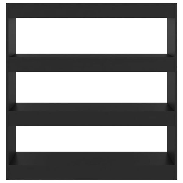 vidaXL Knjižna omara/pregrada črna 100x30x103 cm