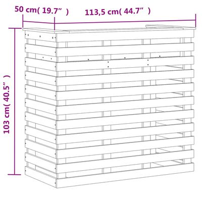 vidaXL Zunanja barska miza voščeno rjava 113,5x50x103 cm borovina