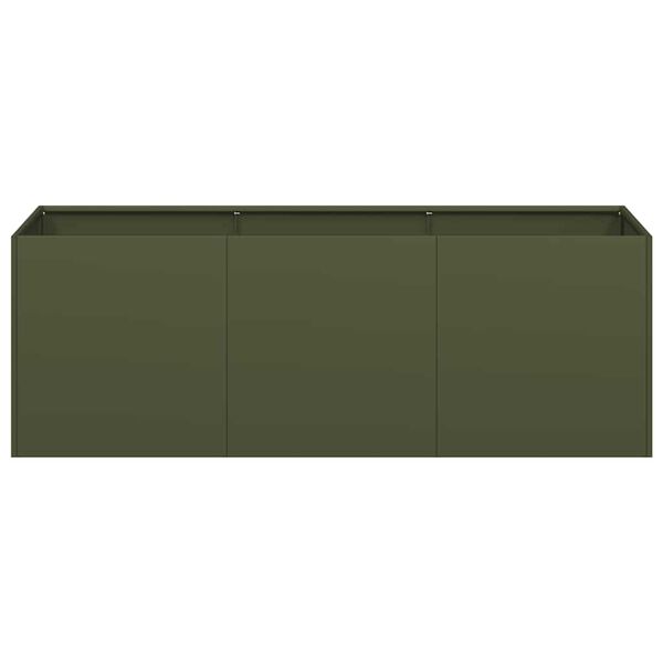 vidaXL Sadilnik Olive Green 120x40x40 cm Hladno valjano jeklo