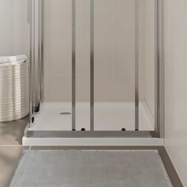 vidaXL Kvadratna ABS tuš kad bela 80x80 cm