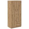 vidaXL Garderobna omara artisan hrast 80x52x180 cm inženirski les