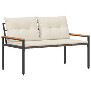 vidaXL Zunanja klop 2 -Seater 116 x 67,5 x 72 cm poli ratan