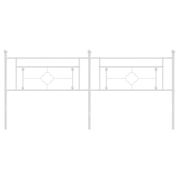 vidaXL Kovinsko nadomestno vzglavje belo 193 cm