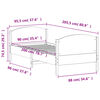 vidaXL Posteljni okvir brez vzmetnice bel 90x200 cm trdna borovina