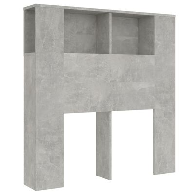 vidaXL Vzglavna omarica betonsko siva 100x18,5x104,5 cm