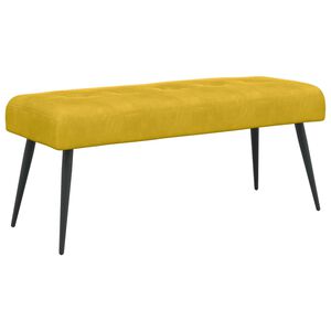 vidaXL Klop s gumbnim oblazinjenjem Rumena 110 x 40 x 46 cm Žamet
