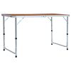 vidaXL Zložljiva miza za kampiranje iz aluminija 120x60 cm