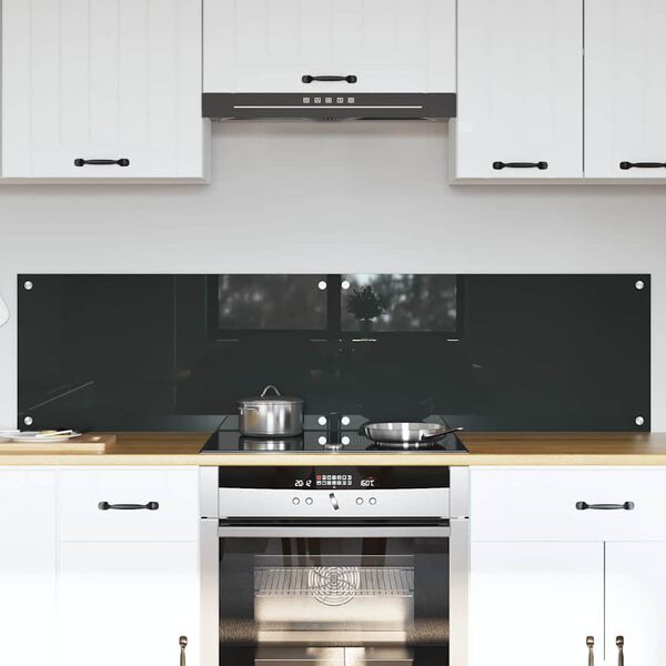 vidaXL Zaščita za kuhinjo 2 pcs Temno siva 80 x 40 cm kaljeno steklo