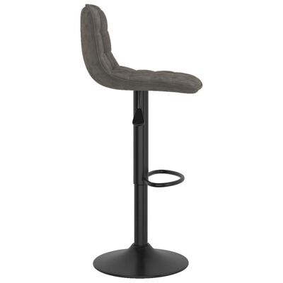 vidaXL Barski stolčki 2 kosa temno siv žamet