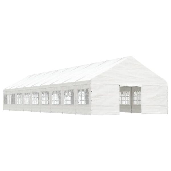 vidaXL Paviljon s streho bel 20,07x5,88x3,75 m polietilen
