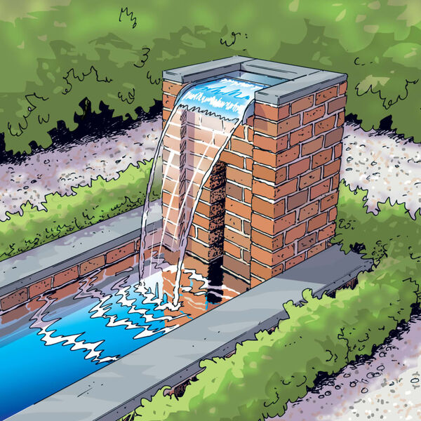 Ubbink Slap iz nerjavečega jekla Nevada 60 cm LED nerjaveče jeklo