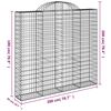 vidaXL Obokane gabion košare 30kosov 200x50x180/200cm pocinkano železo