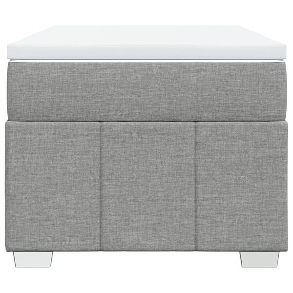 vidaXL Box spring postelja z vzmetnico svetlo siva 80x200 cm blago