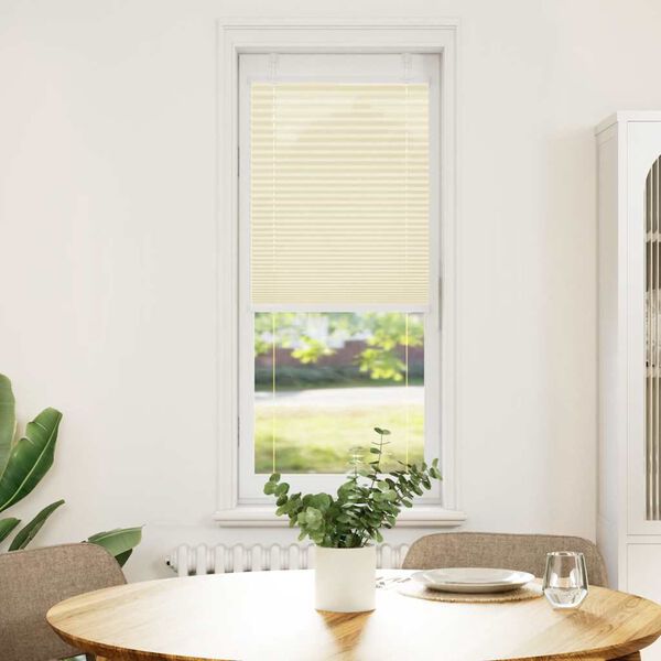 vidaXL Plisirana žaluzija Cream 50x100 cm &Scaron;irina tkanine 49,4 cm