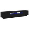 vidaXL Komplet TV omaric 2 pcs Črna 200 x 35 x 40 cm Konstruiran les