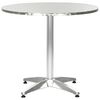 vidaXL Vrtna miza srebrna 80x70 cm aluminij