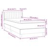 vidaXL Box Spring postelja z vzmetnico Temno siva 80x220 cm Velvet