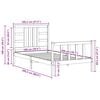 vidaXL Posteljni okvir brez vzmetnice 100x200 cm trdna borovina