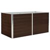 vidaXL Dvignjeno cvetlično korito pocinkano jeklo 160x80x77 cm rjavo