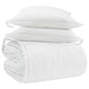 vidaXL Komplet odej z blazino 3 pcs Bela Perje