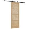 vidaXL Drsna vrata ORKDAL Naravna 83 x 232 cm Trdna borovina