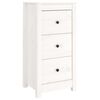 vidaXL Komoda bela 40x35x80 cm trdna borovina