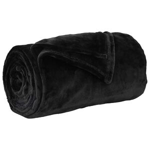 vidaXL Odeja Črna 240 x 270 cm 1.69 kg Flis