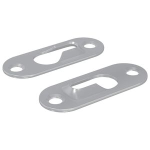 vidaXL Priključek z vratom 2 kos srebrna 45 x 16 x 3.5 mm elezo