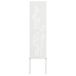 vidaXL Zaslon za zasebnost v vrtu Bela 32 x 140 cm Mnogi jeklo