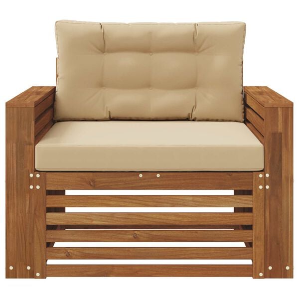 vidaXL Zunanja garnitura za sedenje Masivno akacijevo les in poliester