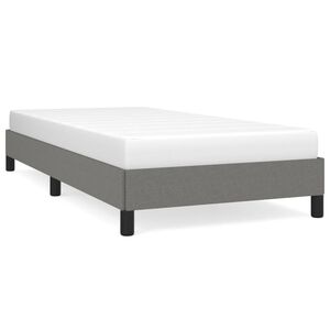 vidaXL Posteljni okvir brez vzmetnice temno siv 90x190 cm blago