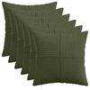 vidaXL Prevleka za blazino 6 kos ALMELO Zelena 40 x 40 cm korduroy