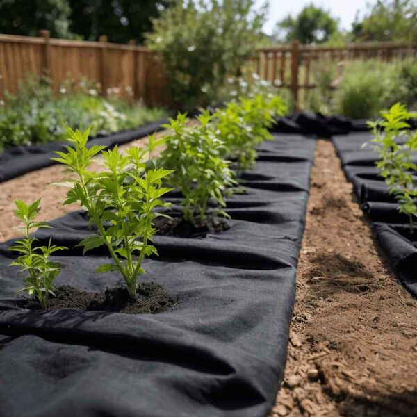 vidaXL Geotekstilna membrana črna 1 x 10 m poliestrska vlakna