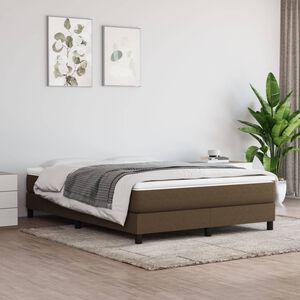 vidaXL Vzmetnica z žepkasto vzmetjo srednje trdote temno rjava 140x200x20 cm blago