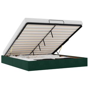 vidaXL Otomanski posteljni okvir brez vzmetnice temno zelena 180x200cm