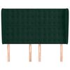 vidaXL Vzglavje z u&scaron;esi temno zeleno 147x23x118/128 cm žamet
