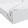vidaXL Stenska polica 2 pcs Beli marmor 40 x 9 x 3 cm Konstruiran les