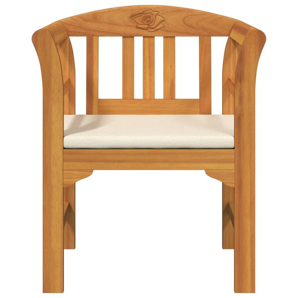 vidaXL Klop s rozami Naravna 68,5 x 46 x 82,5 cm Masiven les akacije