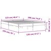 vidaXL Posteljni okvir siva sonoma 120x190 cm inženirski les in kovina