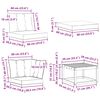 vidaXL Zunanja garnitura za sedenje z blazino 9 pcs Naravna in smetana