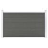 vidaXL Vrtna ograja WPC 180x105 cm siva
